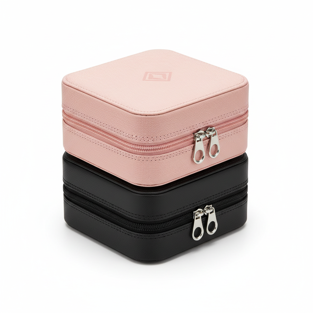 Jewellery Packaging Box - Pink and Black Closed Variants