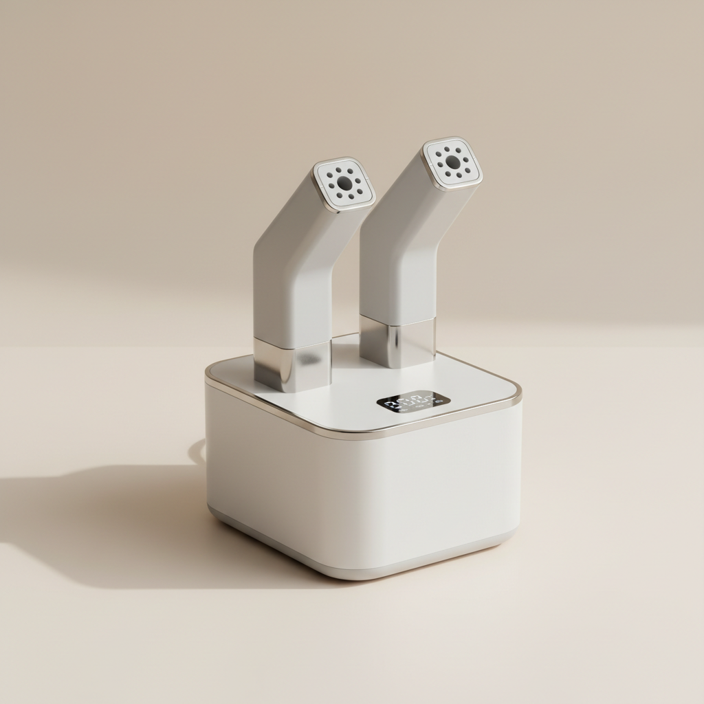 Electric shoe dryer on a clean studio background