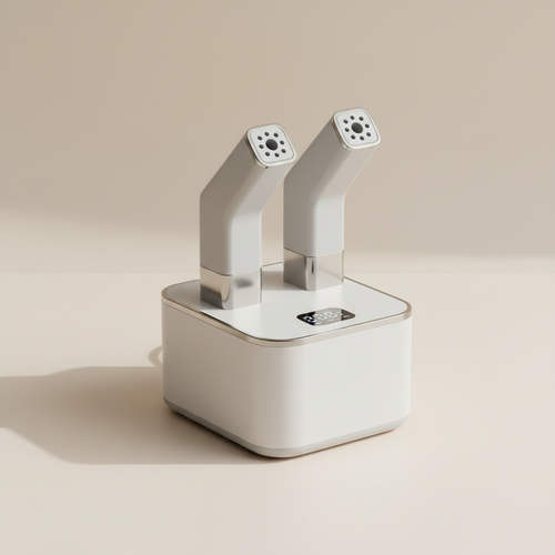 Electric shoe dryer on a clean studio background