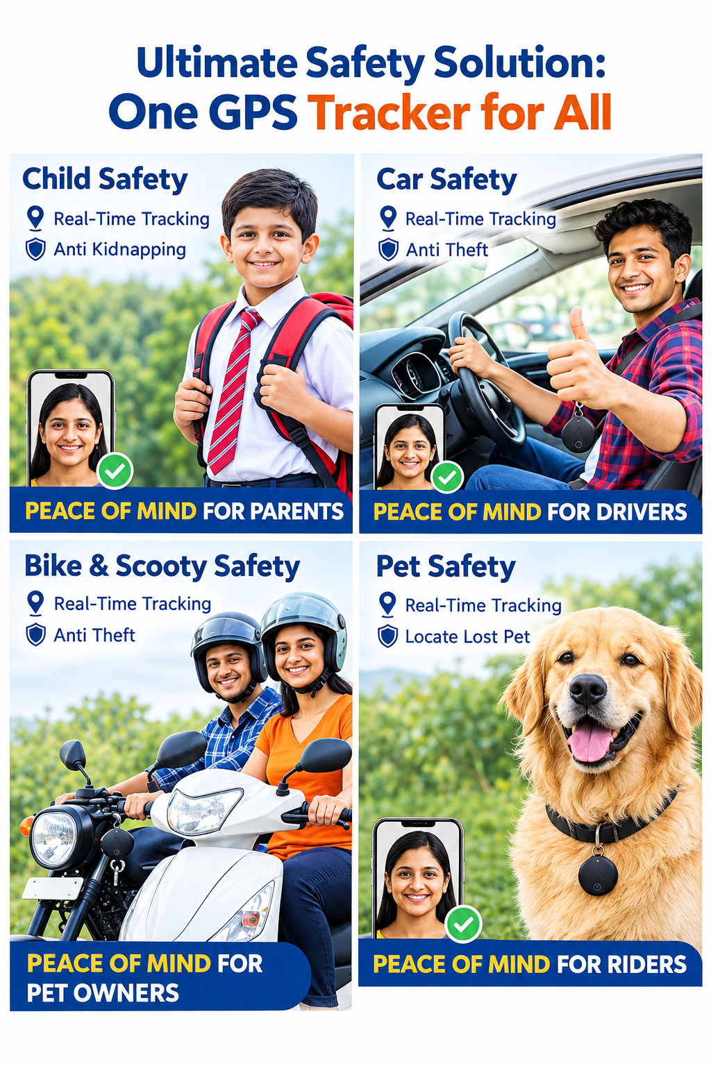 GPS tracker safety uses for children, cars, bikes and pets
